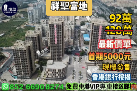 中山祥圣富地，首期5000元，现楼发售，深中通道30分钟到深圳，香港银行按揭，最新价单