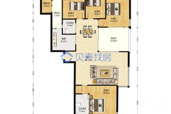 金地香蜜山|位置安靜|戶型帶中庭花園|有固定車位